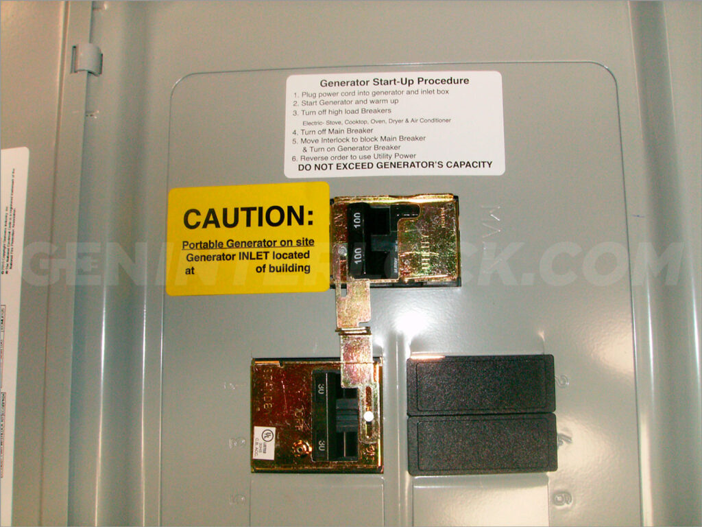 Generator Interlock Kit / OEM Model Siemens 100 Amp Panel POST March