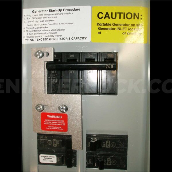 throw single breaker Kit General GE and 150 Interlock 200 Electric Generator