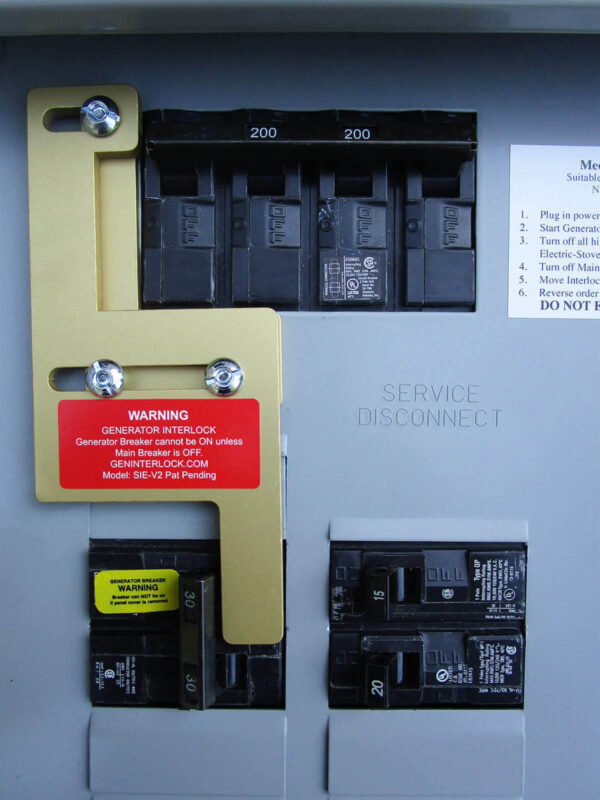 siemens generator interlock switch